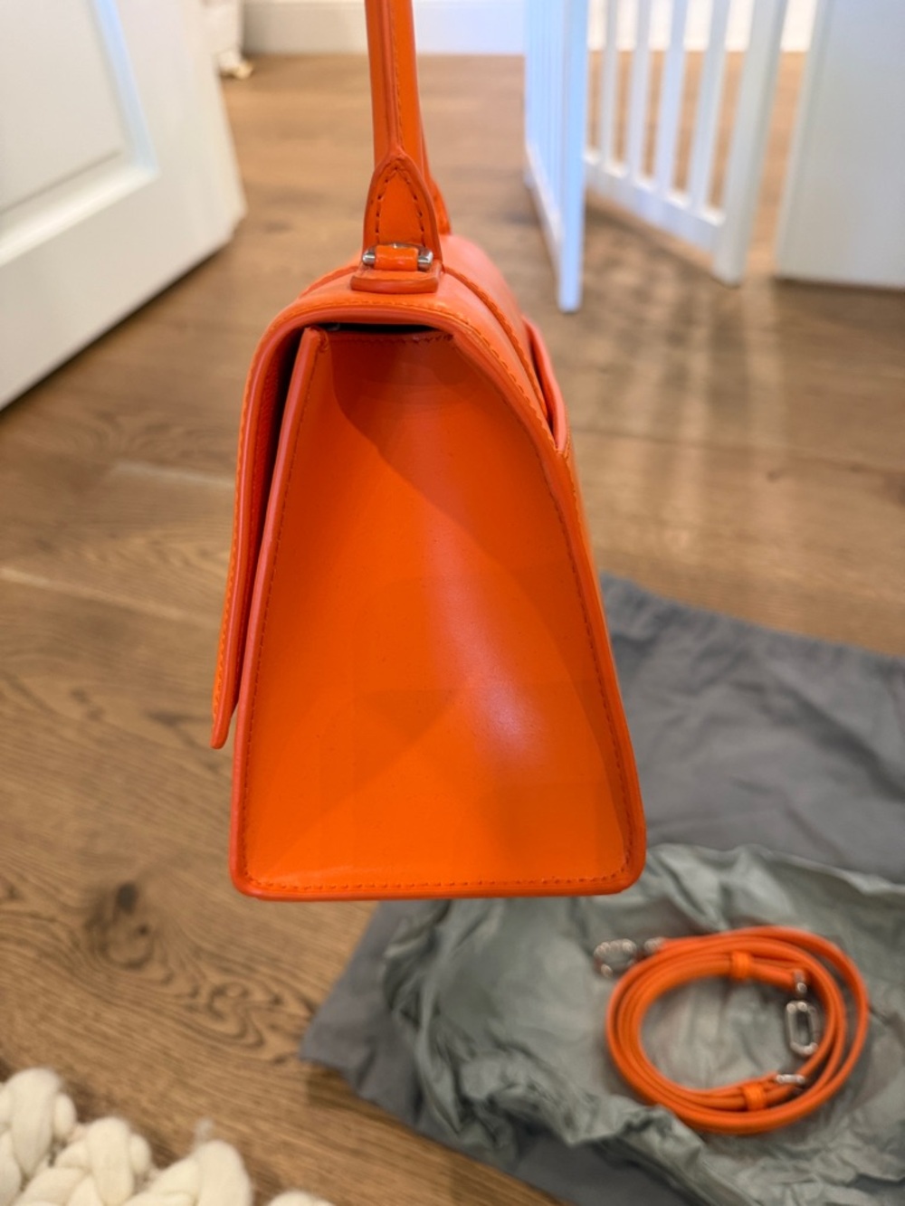 Balenciaga Year of the Tiger Orange Hourglass Small Top-Handle Bag - Picture 5 of 8